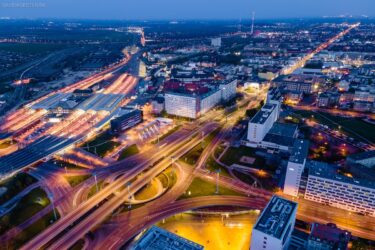 Halle Bilder - Riebeckplatz mit Hochstraße und Bahnhof