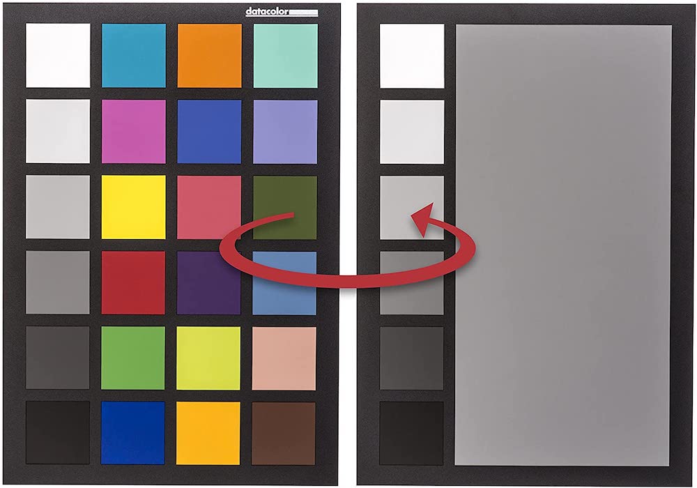 Farbreferenztafel und Graukarte beim Farbmanagement für Fotografen, hier der SpydeCheckr24 von datacolor