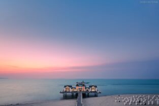 Sellin Seebrücke in der blauen Stunde, Insel Rügen
