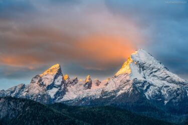 Watzmann bei Sonnenaufgang, Berchtesgadener Land